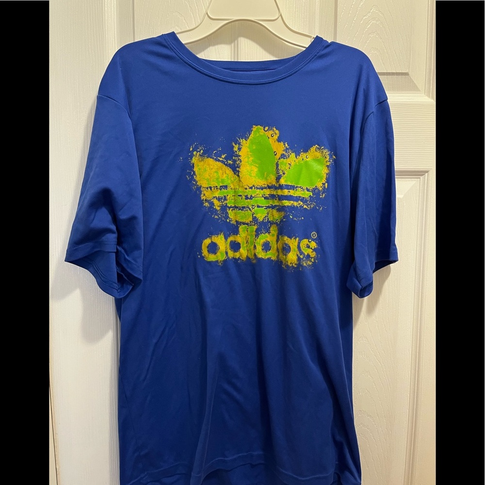 Adidas Green and blue shirt